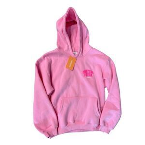 NWT That So Fetch Series 5 Womens Pink Fleece Logo Pullover Hoodie Size S/M